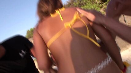 Beach Interracial Sex POV